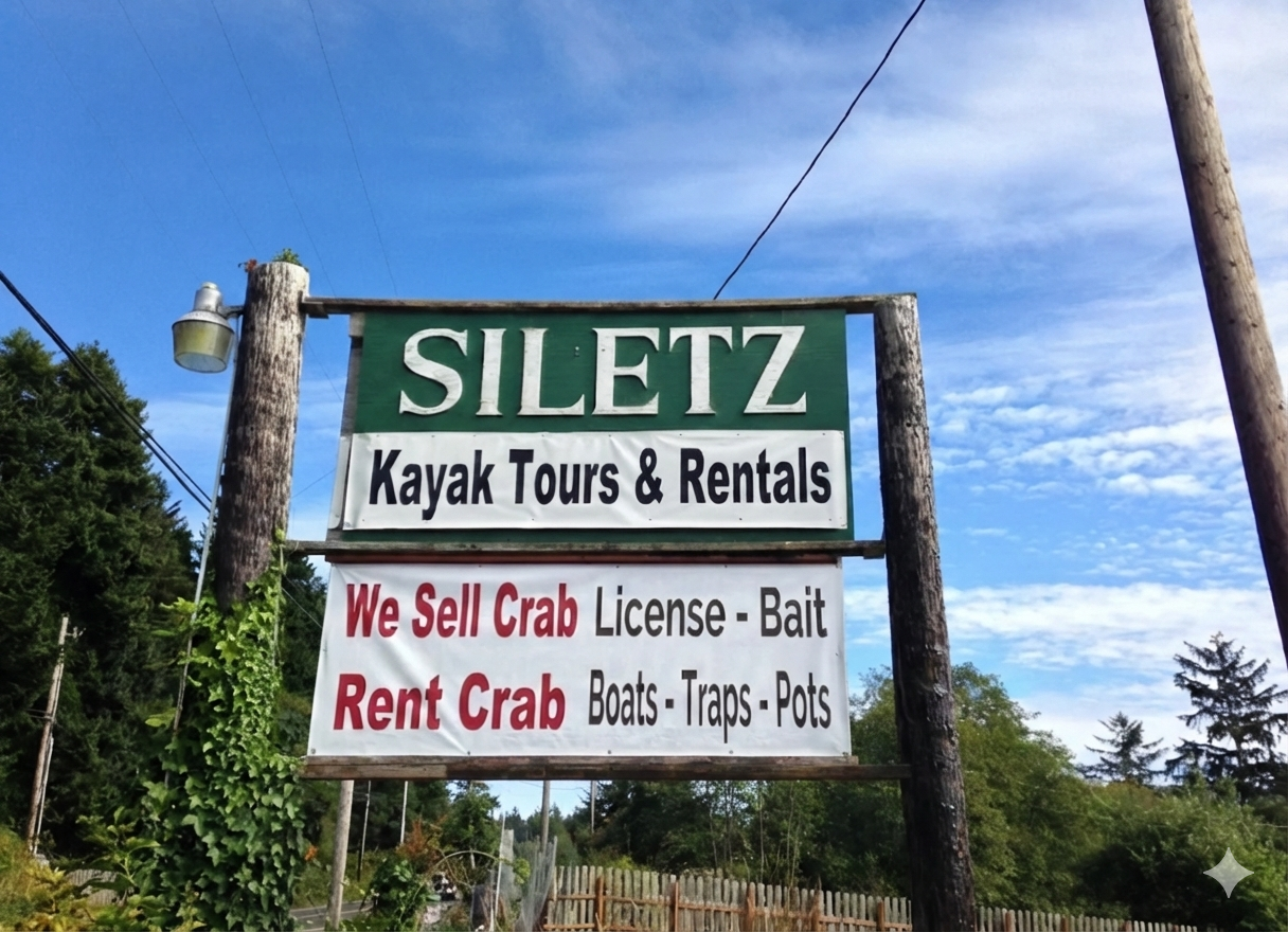 Siletz Rentals Location Sign